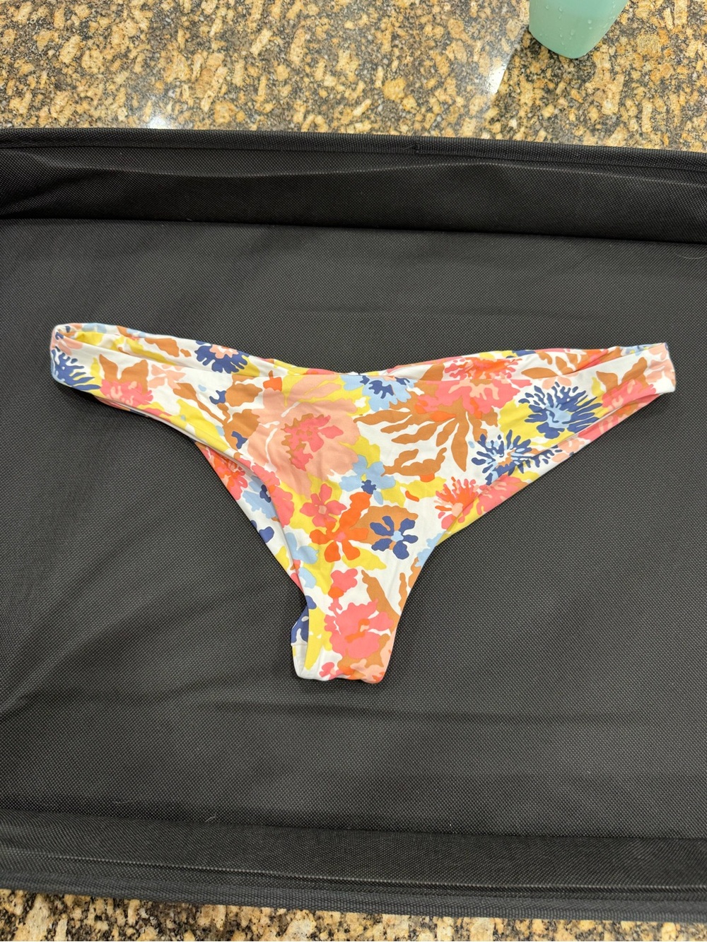 ROXY Floral Print Bikini Bottom - Multicolor M
